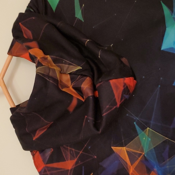 Multicolored prism geometric design hoodie Sm/Med outerspace Abstract Print - Picture 3 of 7